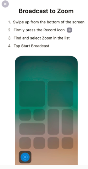 Zoom - iOS Screen Share