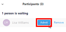 Using the Zoom Waiting Room