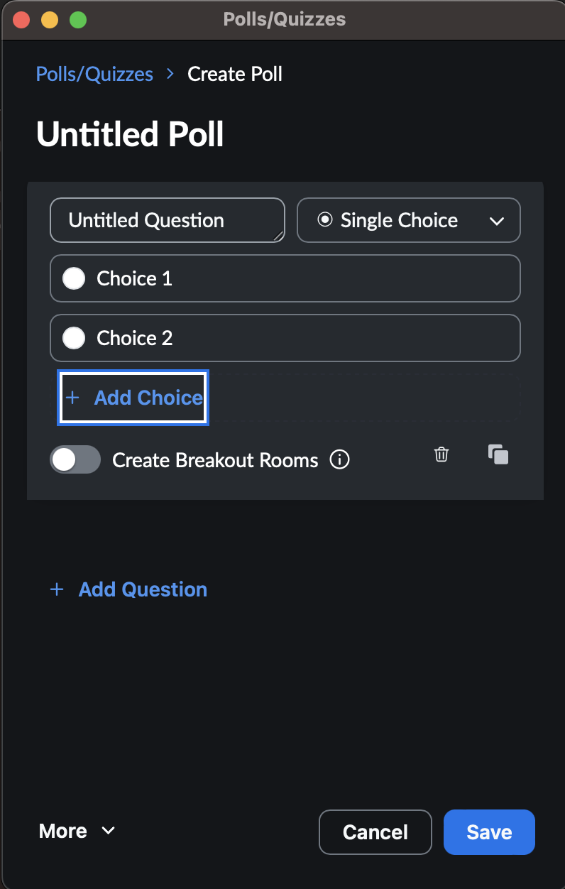 Creating and Launching Polls in Zoom